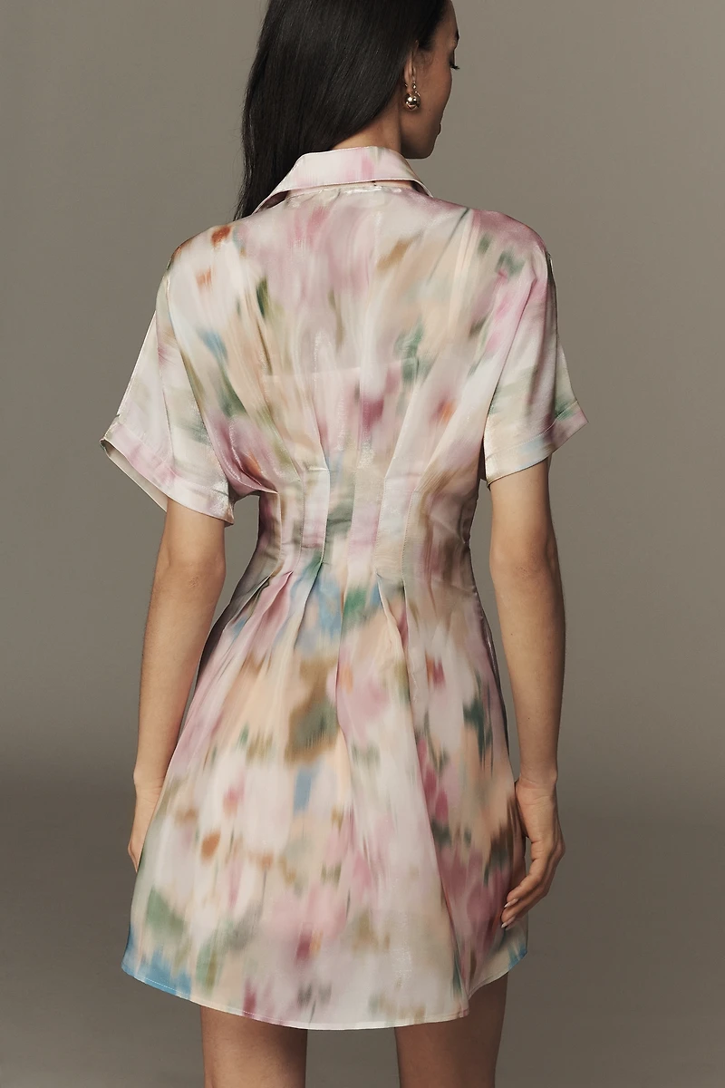 The Tobie Organza Mini Shirt Dress by Exquise