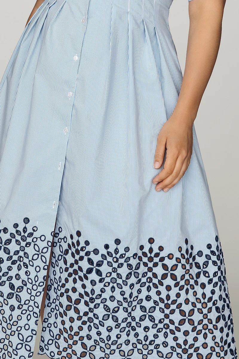 Tobie Eyelet Shirtdress by Exquise
