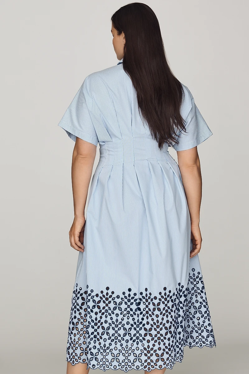 Tobie Eyelet Shirtdress by Exquise