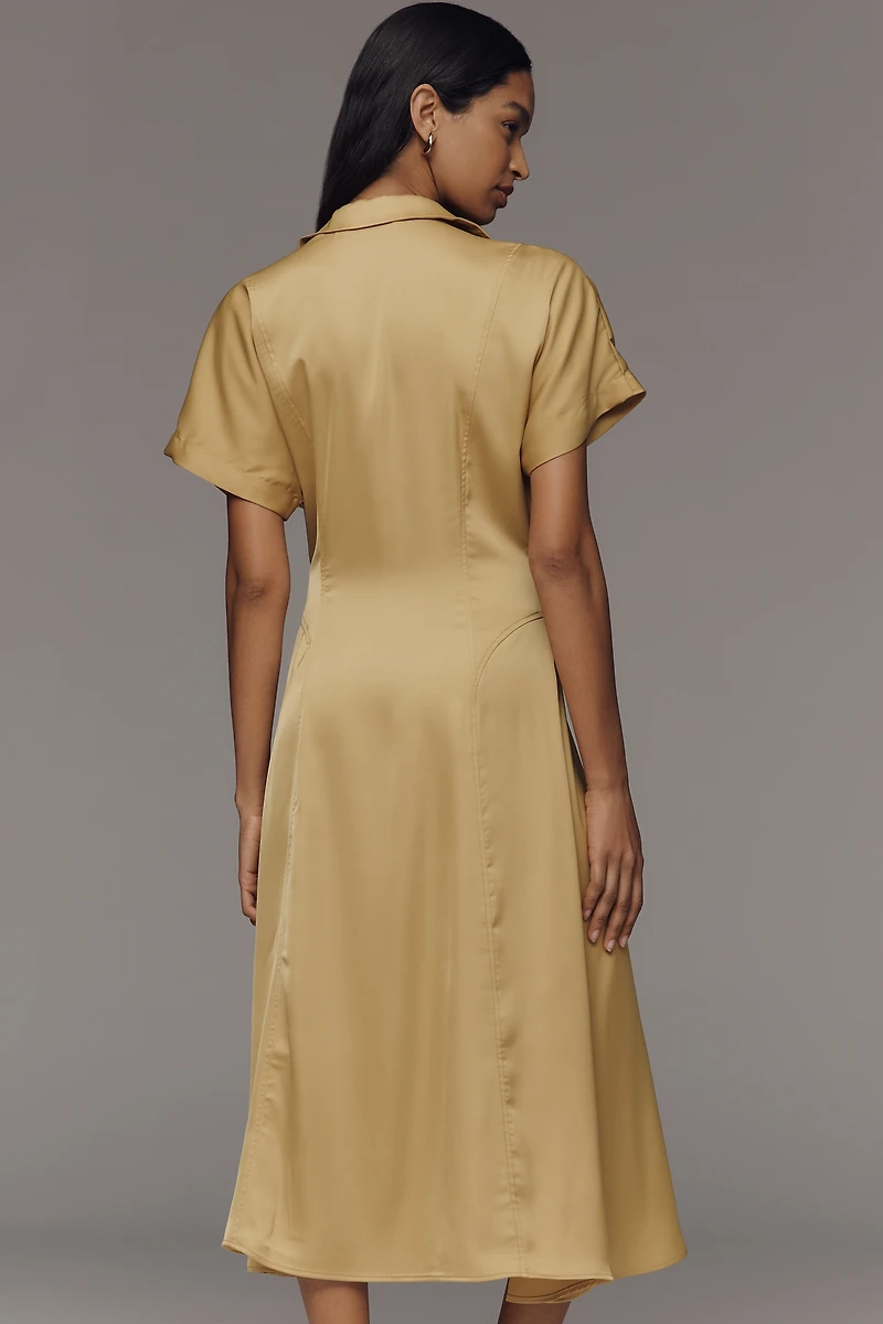 Exquise Raina Satin Midi Dress