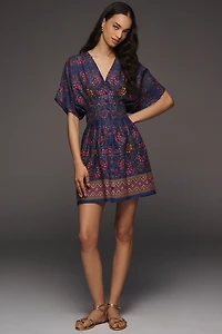 The Tobie Linen Mini Shirt Dress by Exquise