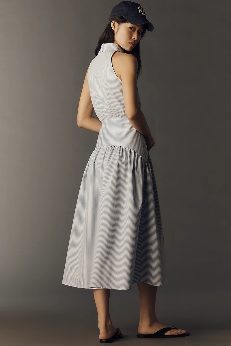 The Tobie Drop-Waist Midi Shirt Dress by Exquise
