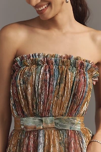 Dress The Population Petra Strapless Pleated Mini