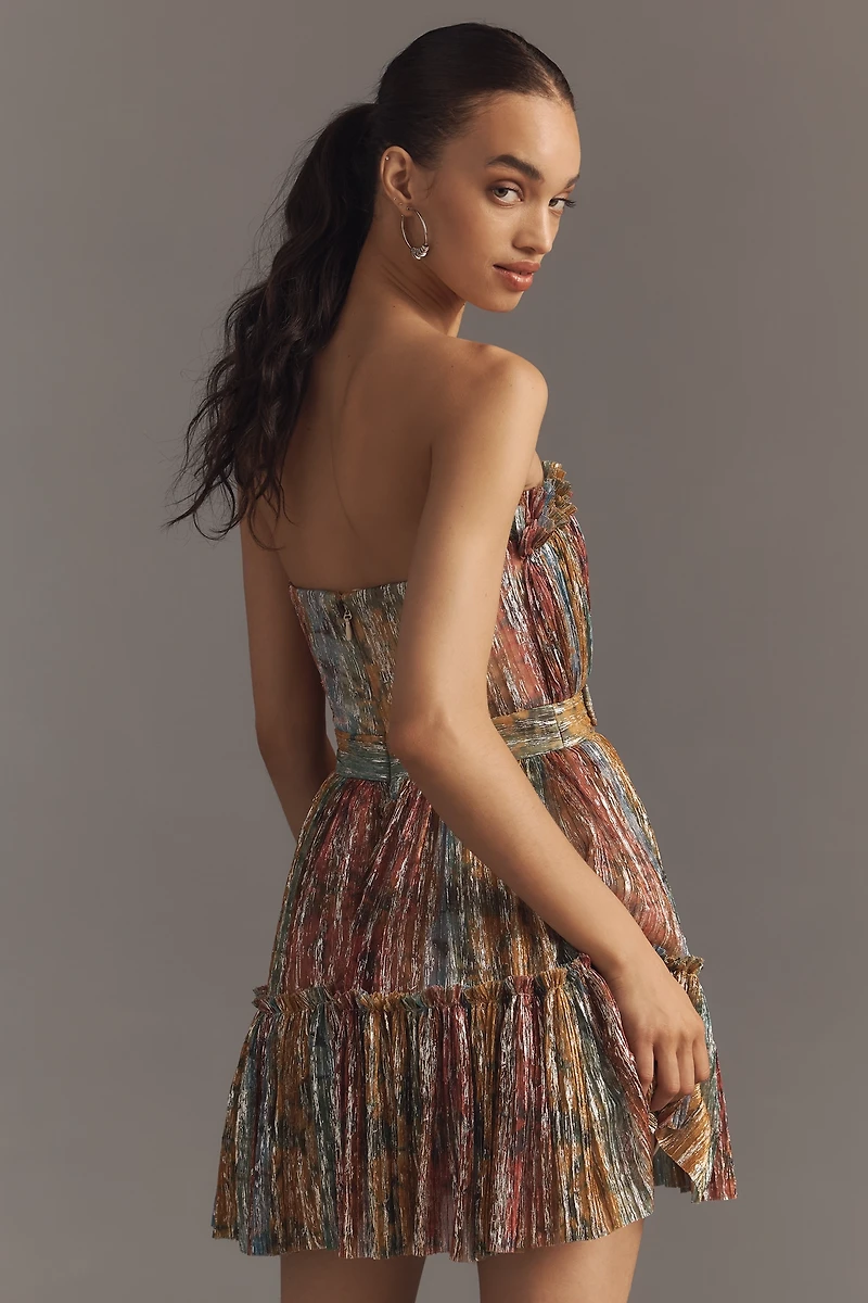 Dress The Population Petra Strapless Pleated Mini