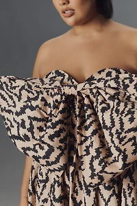 Eloquii Plus Strapless Oversized Bow Midi Dress