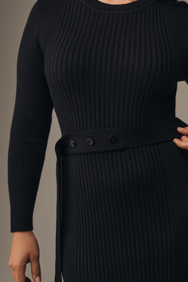 Eloquii Plus Long-Sleeve Rib Maxi Dress