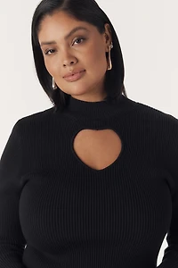 Eloquii Heart Cutout Midi Dress