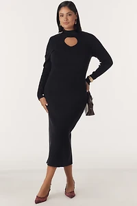 Eloquii Heart Cutout Midi Dress