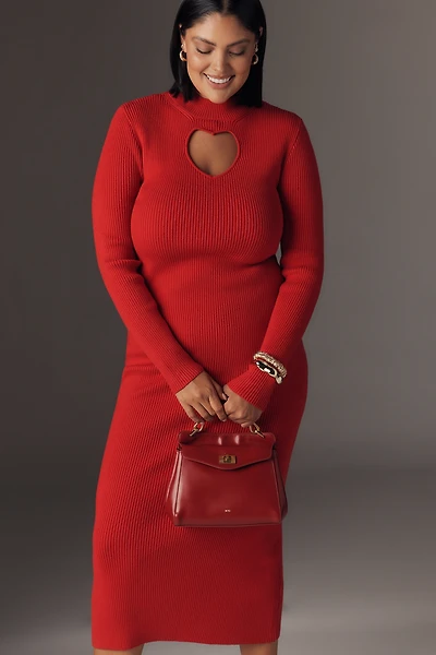 Eloquii Heart Cutout Midi Dress