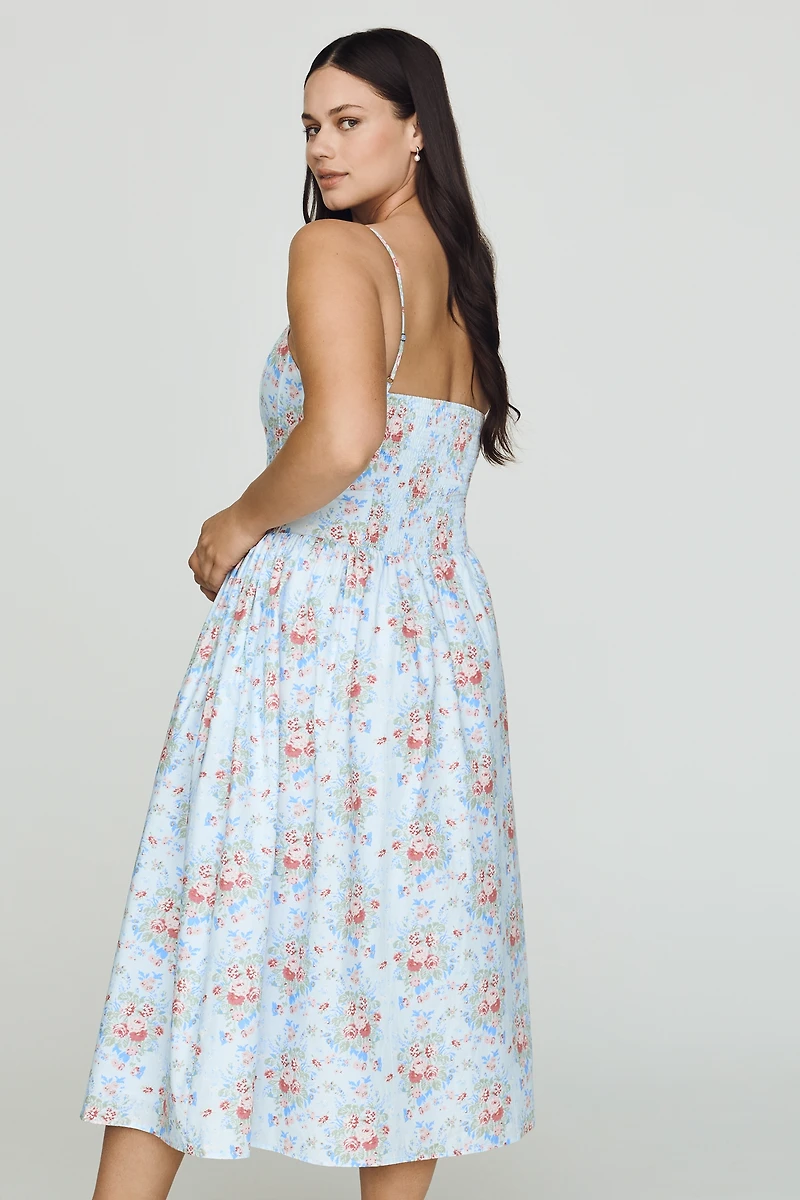 Amy Jane London Plus Phillippa Cotton Poplin Midi Dress