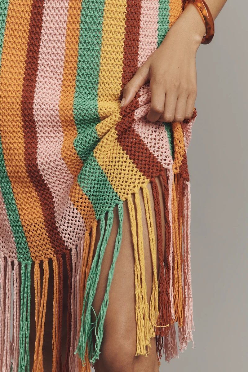 Farm Rio x Anthropologie Sleeveless Stripe Midi Dress