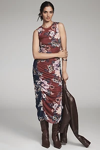 Farm Rio x Anthropologie Sleeveless Mesh Midi Dress