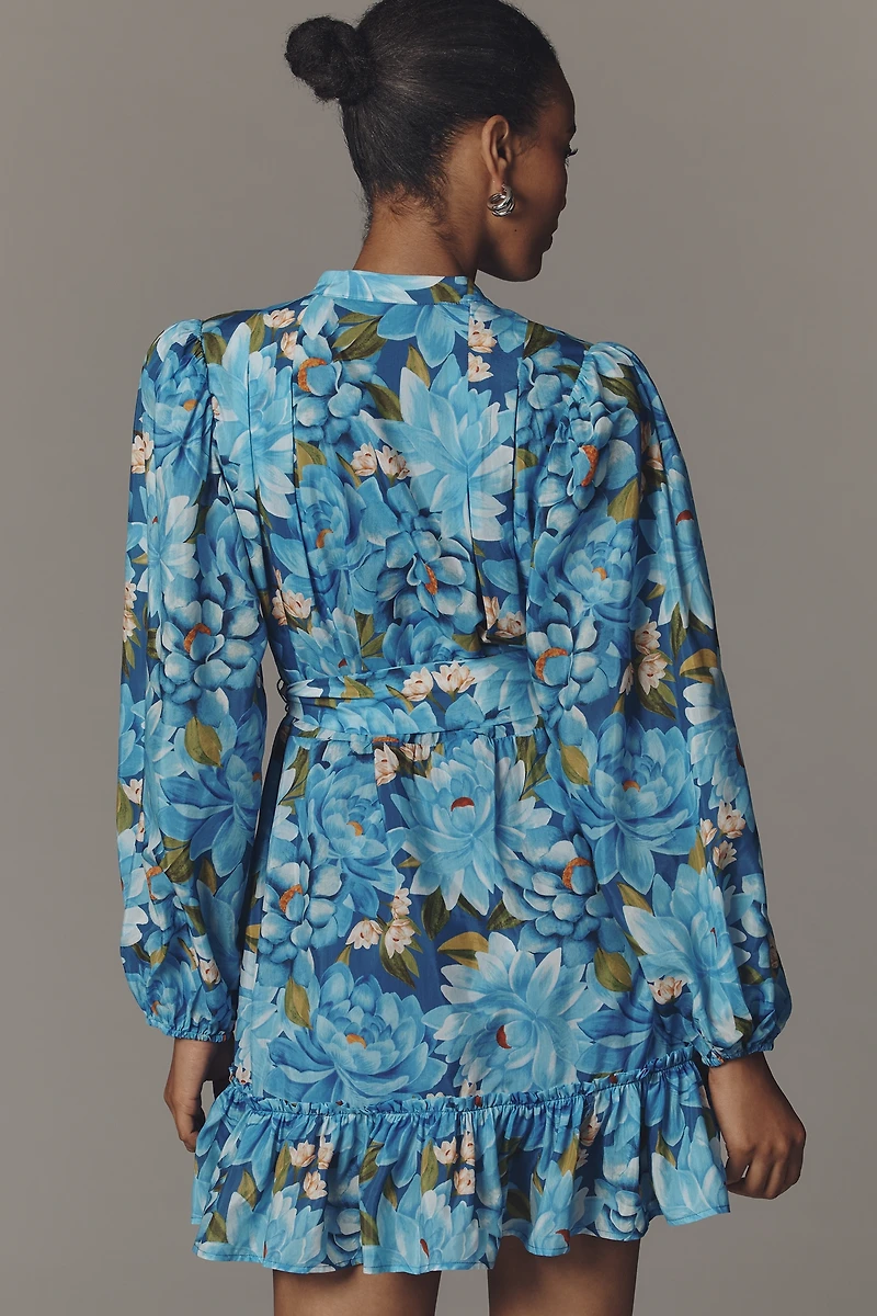 Farm Rio x Anthropologie Long-Sleeve Mini Swing Dress