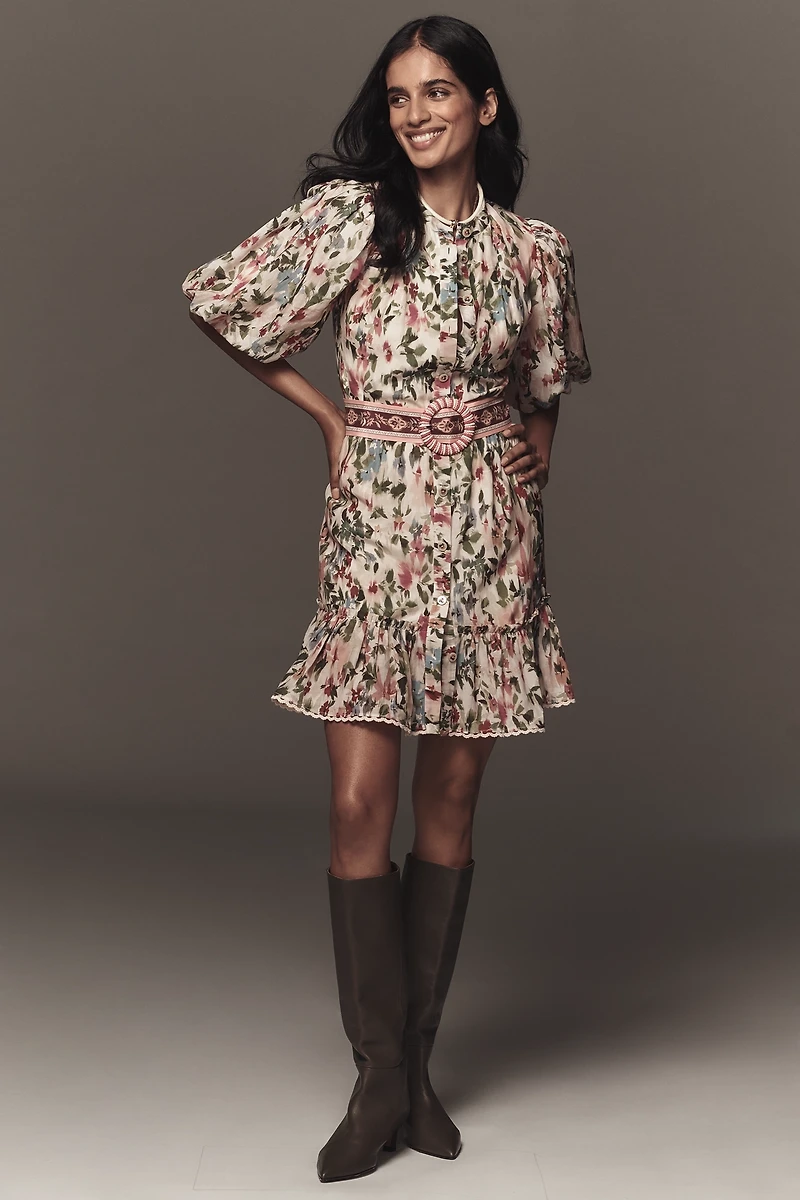 @loverlygrey x Farm Rio Short-Sleeve Mini Dress