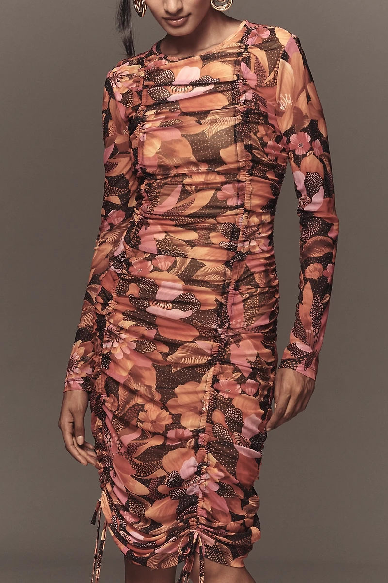 Farm Rio x Anthropologie Ruched Midi Dress