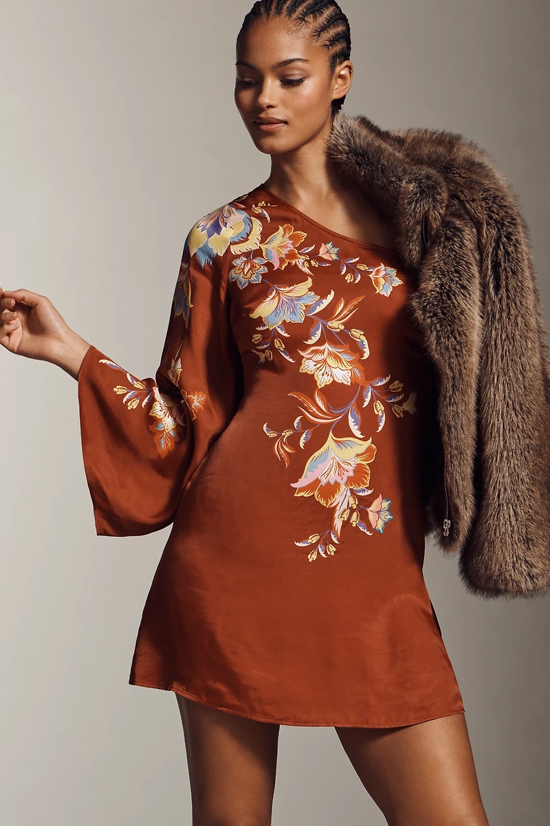 Farm Rio x Anthropologie One-Shoulder Mini Dress