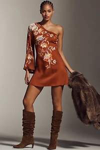 Farm Rio x Anthropologie One-Shoulder Mini Dress