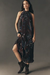 Anthropologie x Farm Rio Pleated Halter Dress