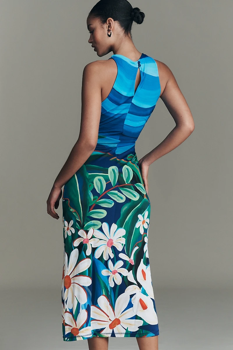 Farm Rio x Anthropologie Printed Sleeveless Midi Dress