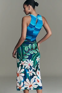 Farm Rio x Anthropologie Printed Sleeveless Midi Dress