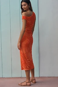 Farm Rio x Anthropologie Off-The-Shoulder Midi Dress