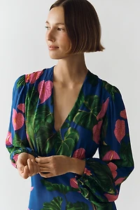 Farm Rio x Anthropologie V-Neck Printed Mini Dress