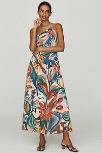 Farm Rio x Anthropologie One-Shoulder Midi Dress