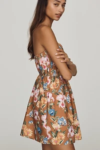 Anthropologie x Farm Rio Cotton Strapless Mini Dress