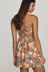 Anthropologie x Farm Rio Cotton Strapless Mini Dress