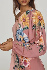 Anthropologie x Farm Rio One-Shoulder Maxi Dress