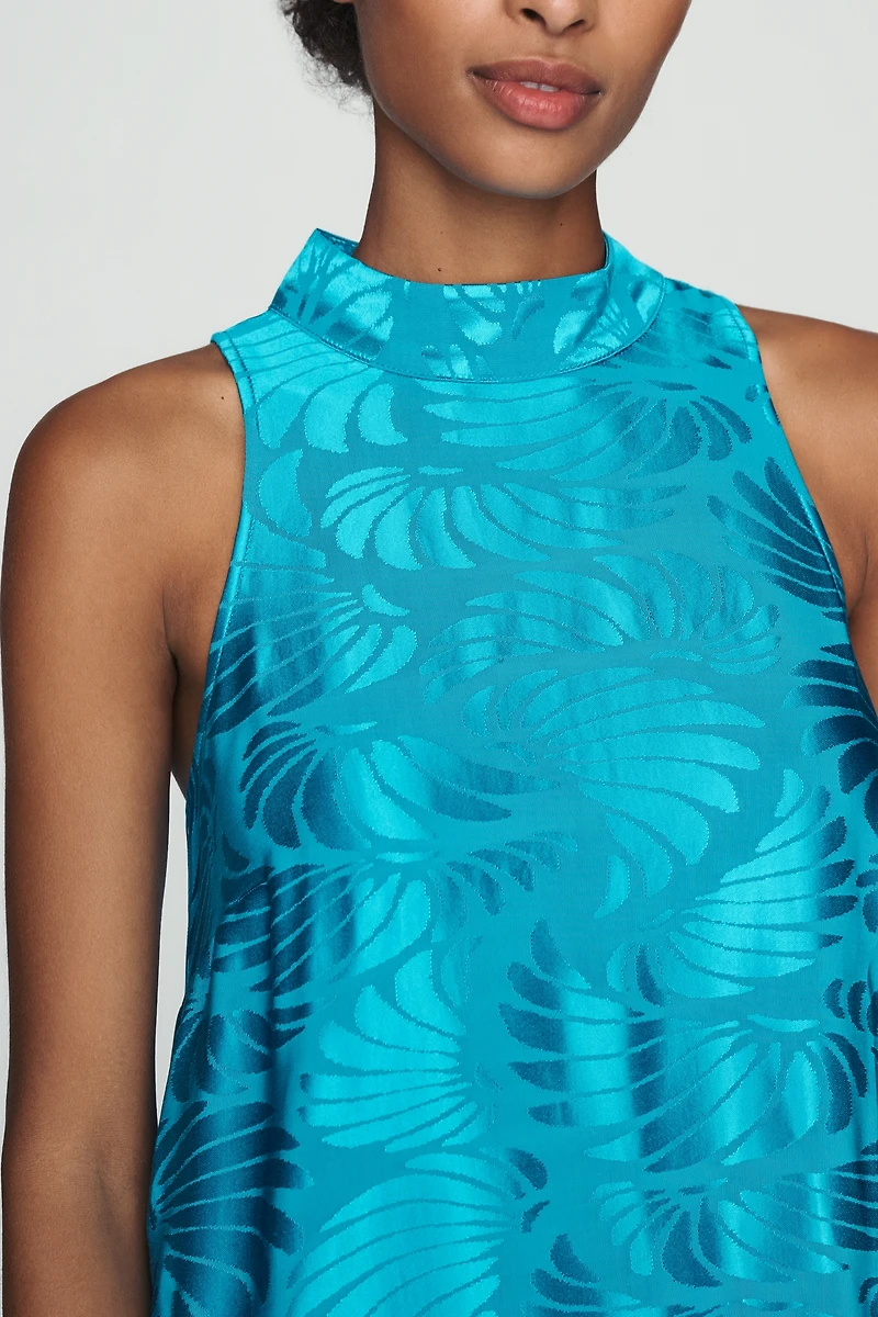 Farm Rio x Anthropologie Mock-Neck Sleeveless Maxi Dress