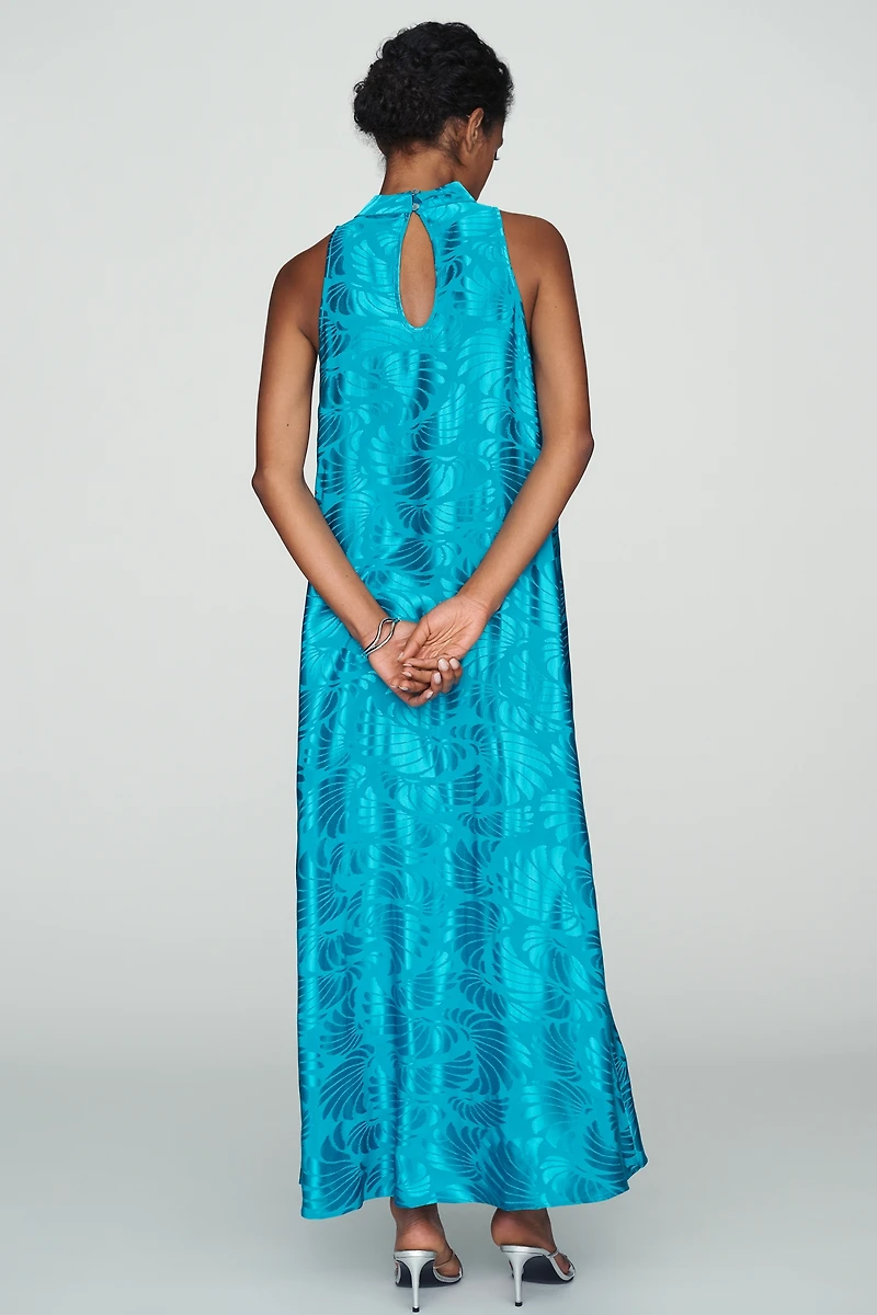 Farm Rio x Anthropologie Mock-Neck Sleeveless Maxi Dress