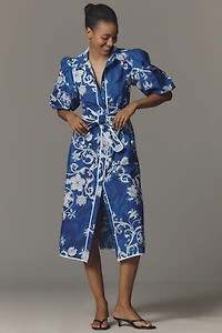 Celina Moon Janeli-Sky Cotton Midi Dress