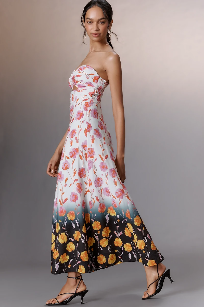 Essentiel Antwerp Heorgia Strapless Cutout Midi Dress