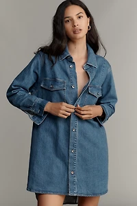 Scotch & Soda Long-Sleeve Denim Shirt Dress