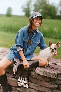 Scotch & Soda Long-Sleeve Denim Shirt Dress
