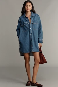 Scotch & Soda Long-Sleeve Denim Shirt Dress