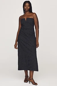 By Anthropologie Notched Midi Dress