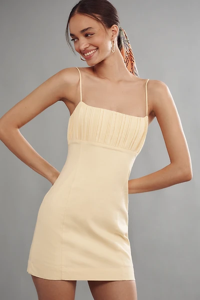 The Ophelia Sleeveless Linen Slim Mini Dress by Maeve