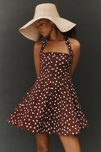 Maeve Square-Neck Fit-and-Flare Mini Dress