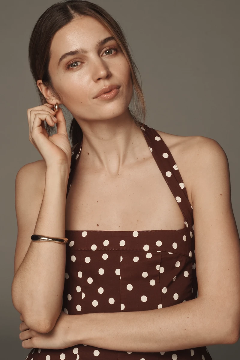 Maeve Square-Neck Fit-and-Flare Mini Dress