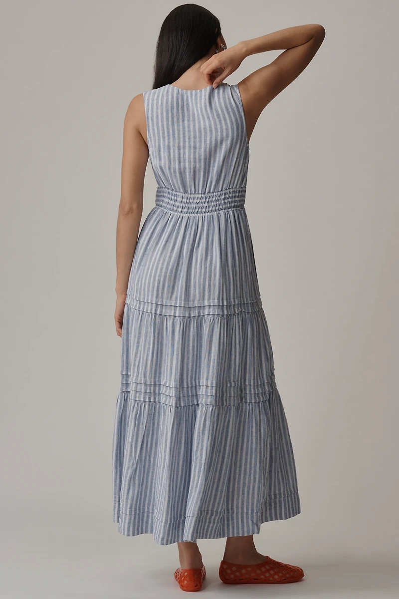 The Somerset Sleeveless Linen Maxi Dress