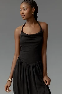 By Anthropologie Cowl-Neck Bubble-Hem Dress