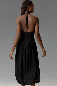 By Anthropologie Cowl-Neck Bubble-Hem Dress