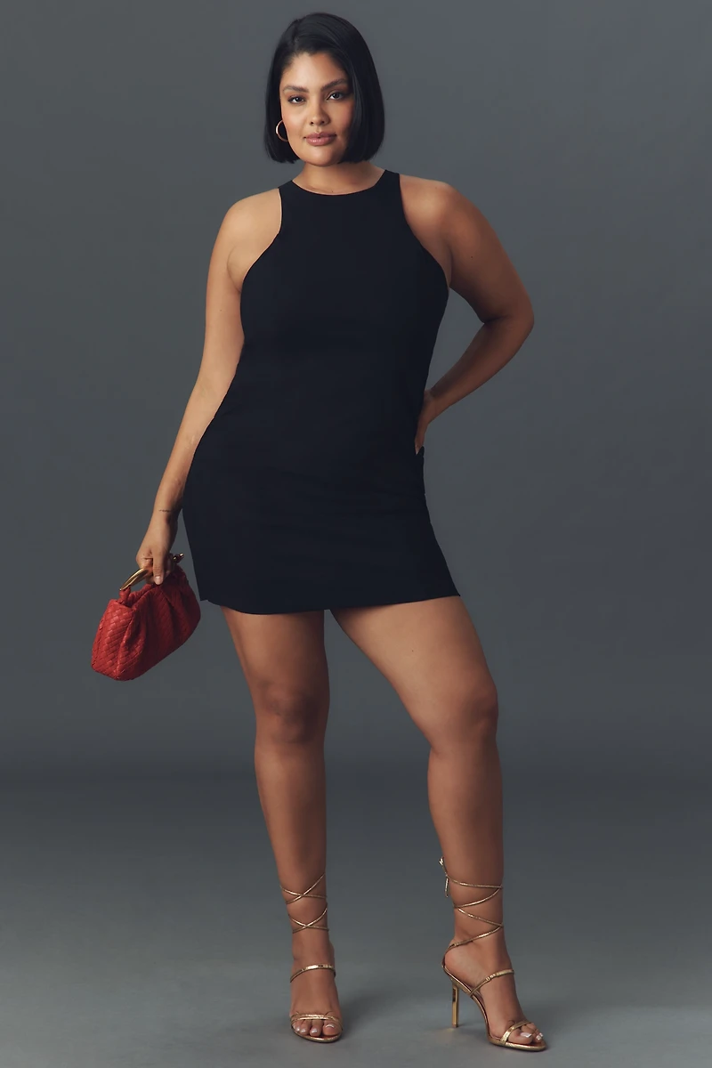 Maeve Sleeveless High-Neck Slim Mini Dress