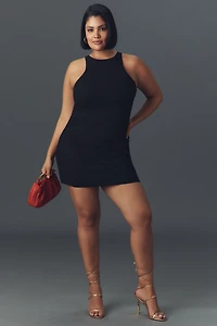 Maeve Sleeveless High-Neck Slim Mini Dress