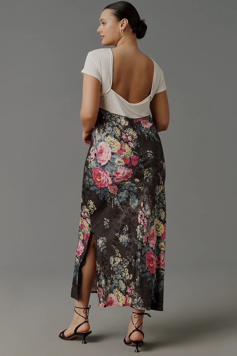By Anthropologie Twofer Midi Slip Dress