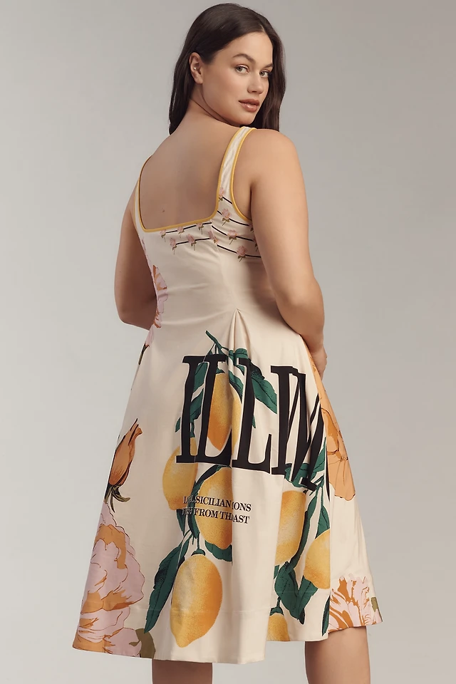 maeve sleeveless notched square neck midi dress Maeve Sleeveless Notched Square-Neck Midi Dress