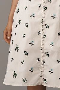 By Anthropologie Sleeveless V-Neck Button-Front Midi Dress