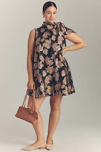 The Caroline Sleeveless Tie-Neck Mini Dress by Maeve